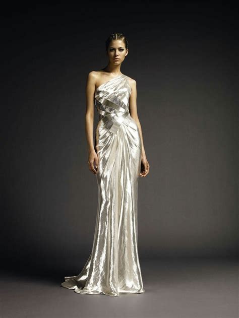 white versace gown|Versace evening dress.